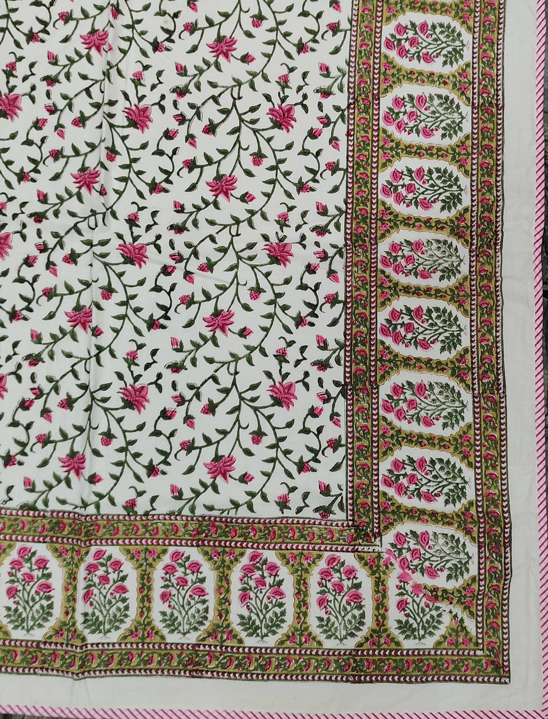 Hand Block Printed Cotton Double Dohar