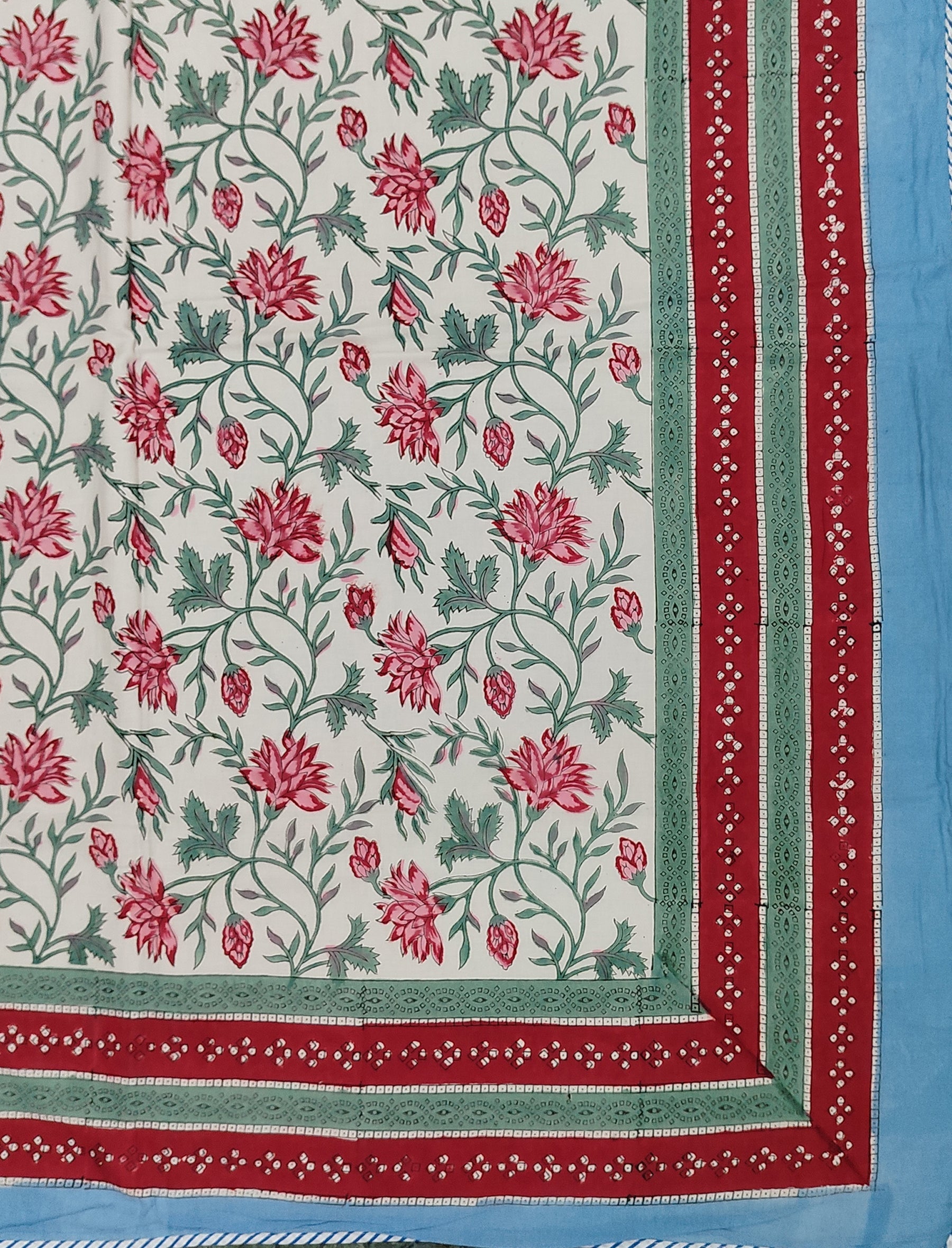 Hand Block Printed Cotton Double Dohar