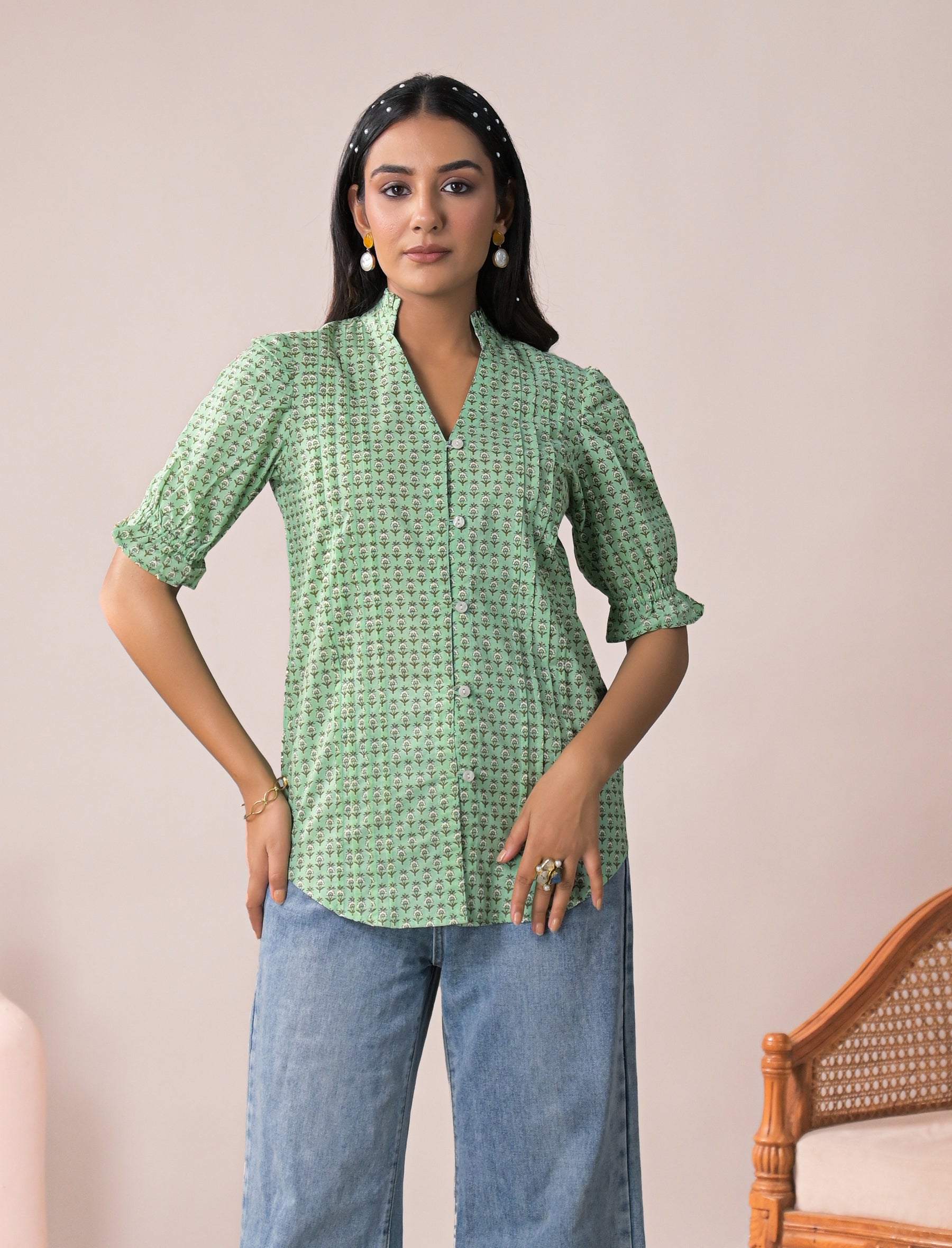 Pista Butti Cotton Pintux Style Short Top