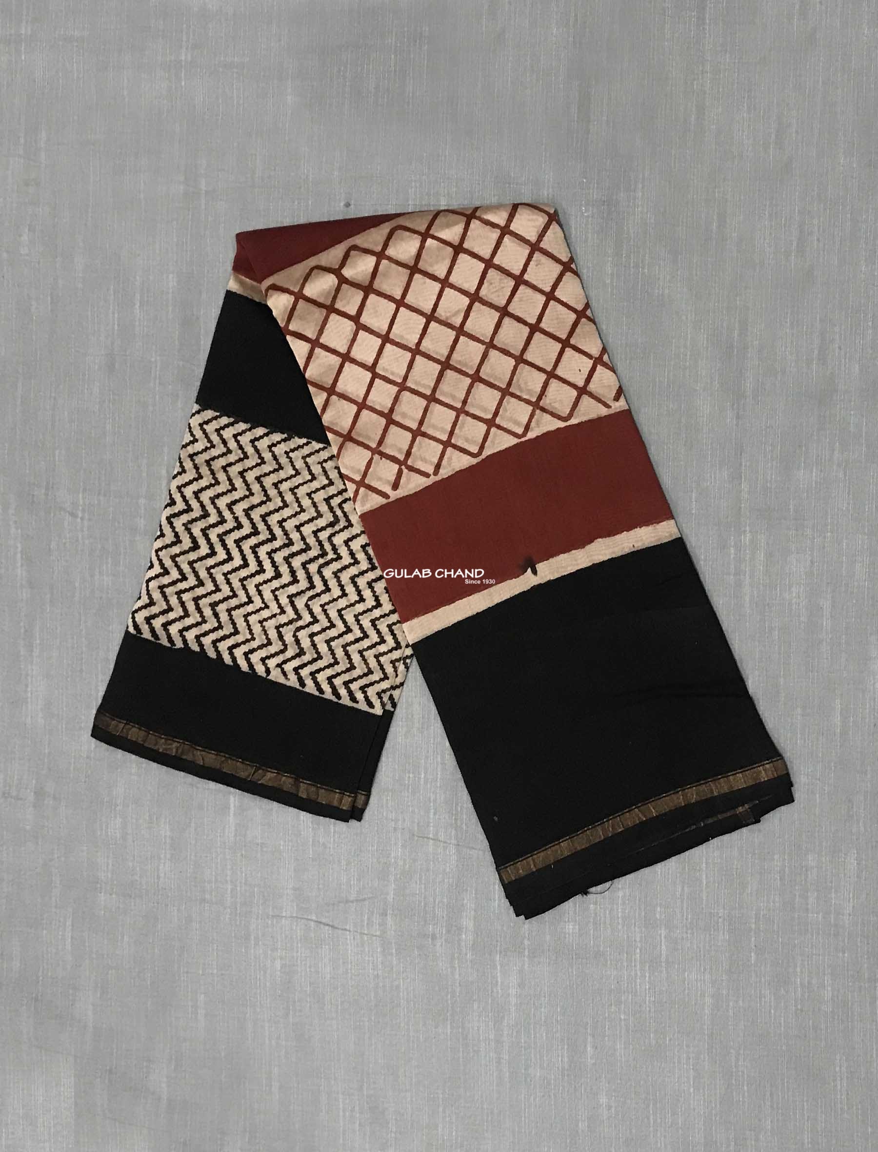 Block Printed Chanderi Dupatta