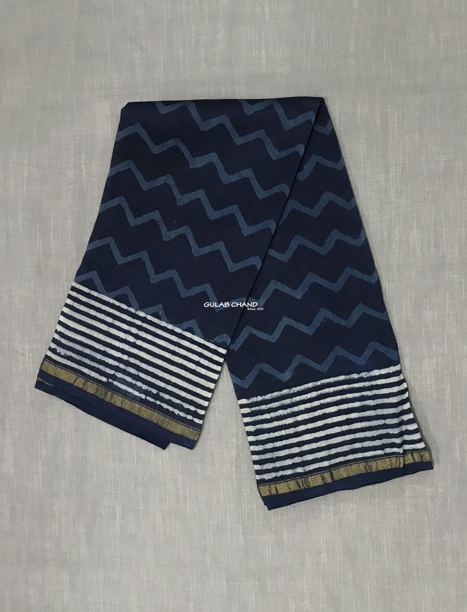 Block Printed Chanderi Dupatta