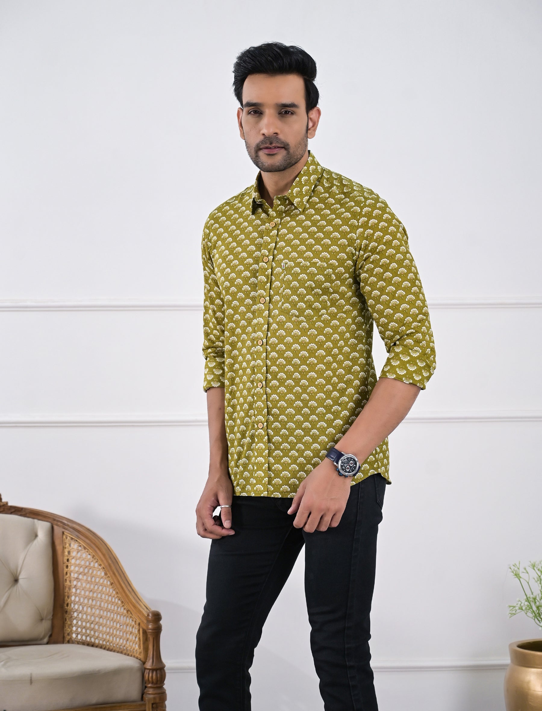 Cotton Printed Full Sleeves Shirt