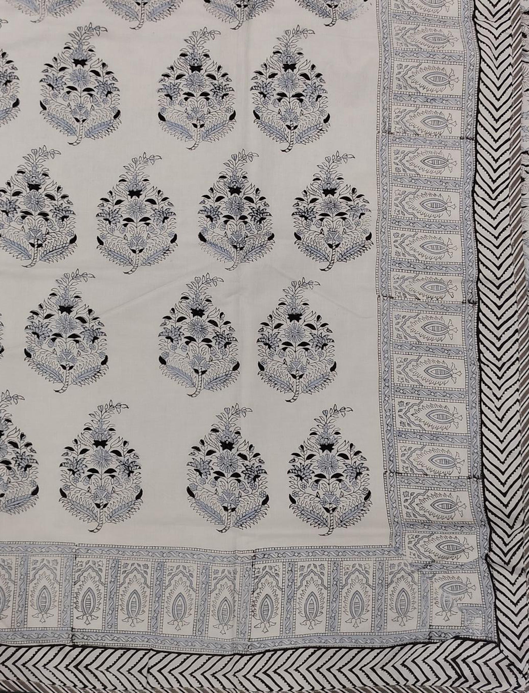Hand Block Printed Cotton Double Dohar