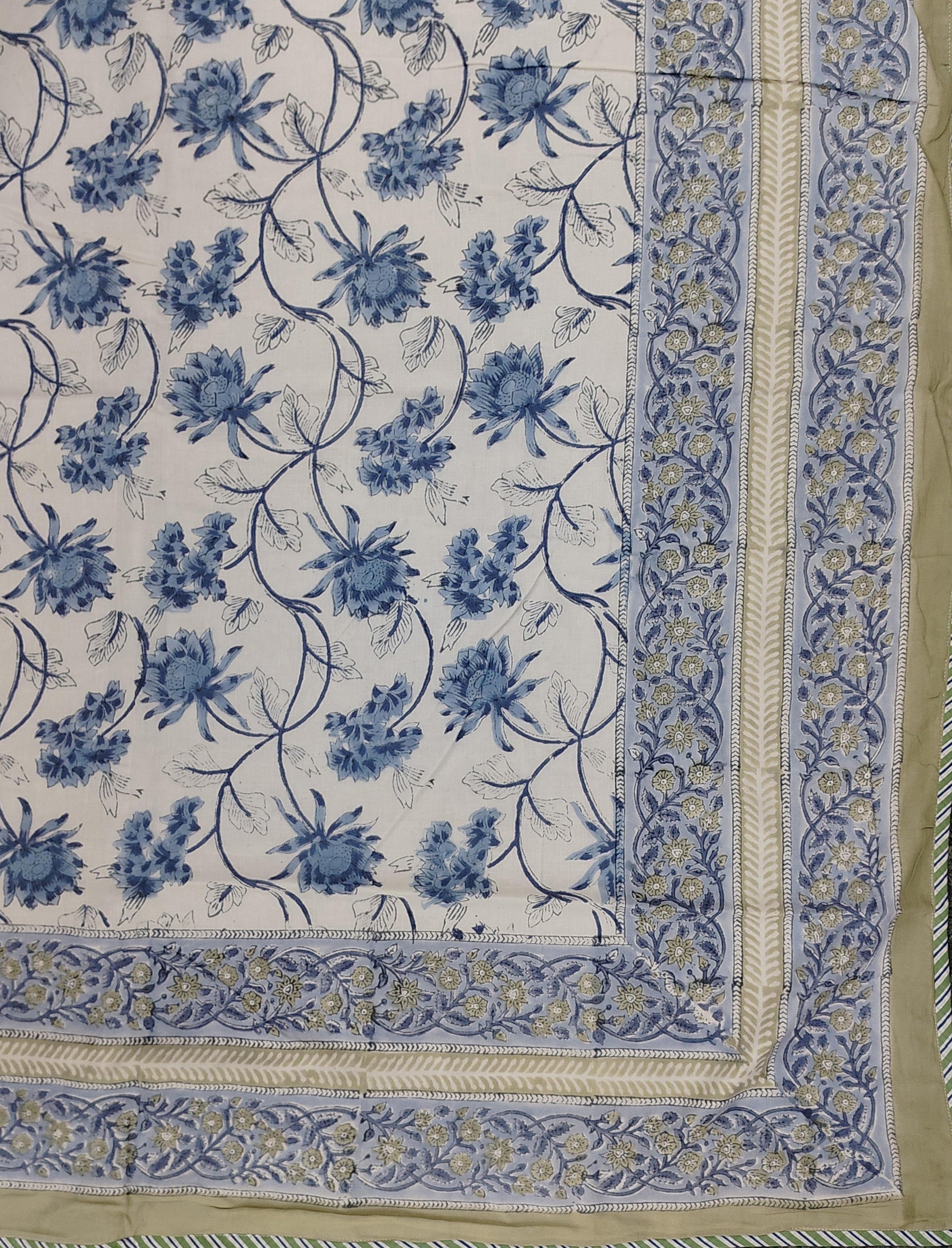 Hand Block Printed Cotton Double Dohar