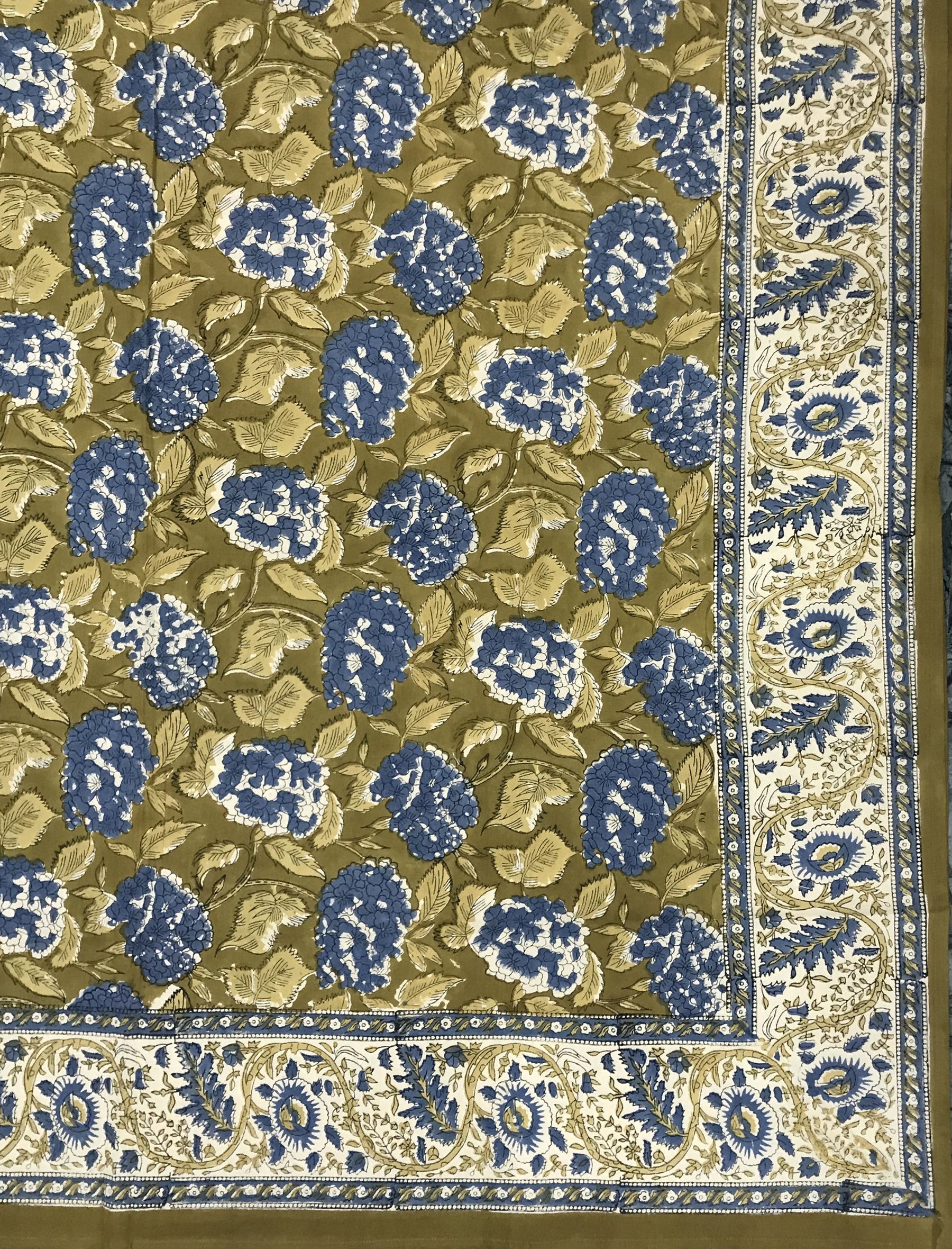 Hand Block Printed Cotton Double Bedsheet With Pillow Cover