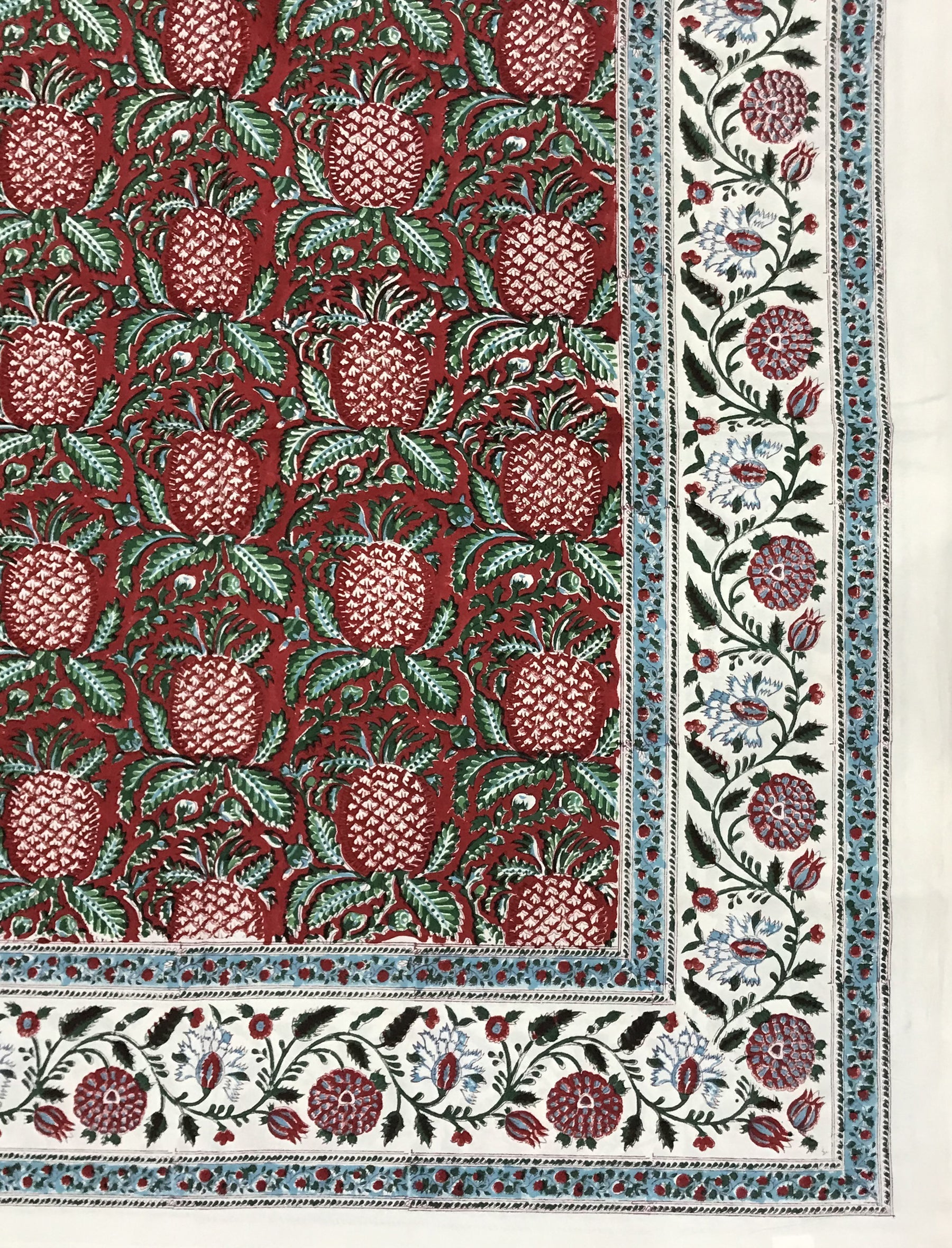 Hand Block Printed Cotton Double Bedsheet With Pillow Covers