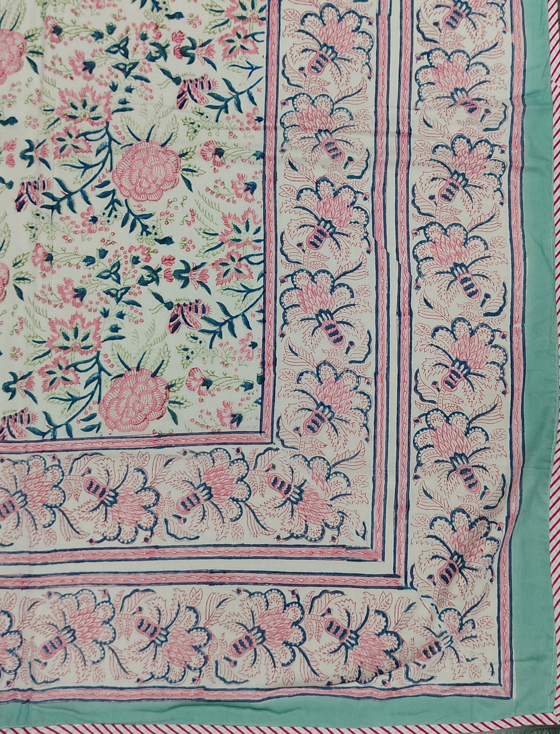 Hand Block Printed Cotton Double Dohar