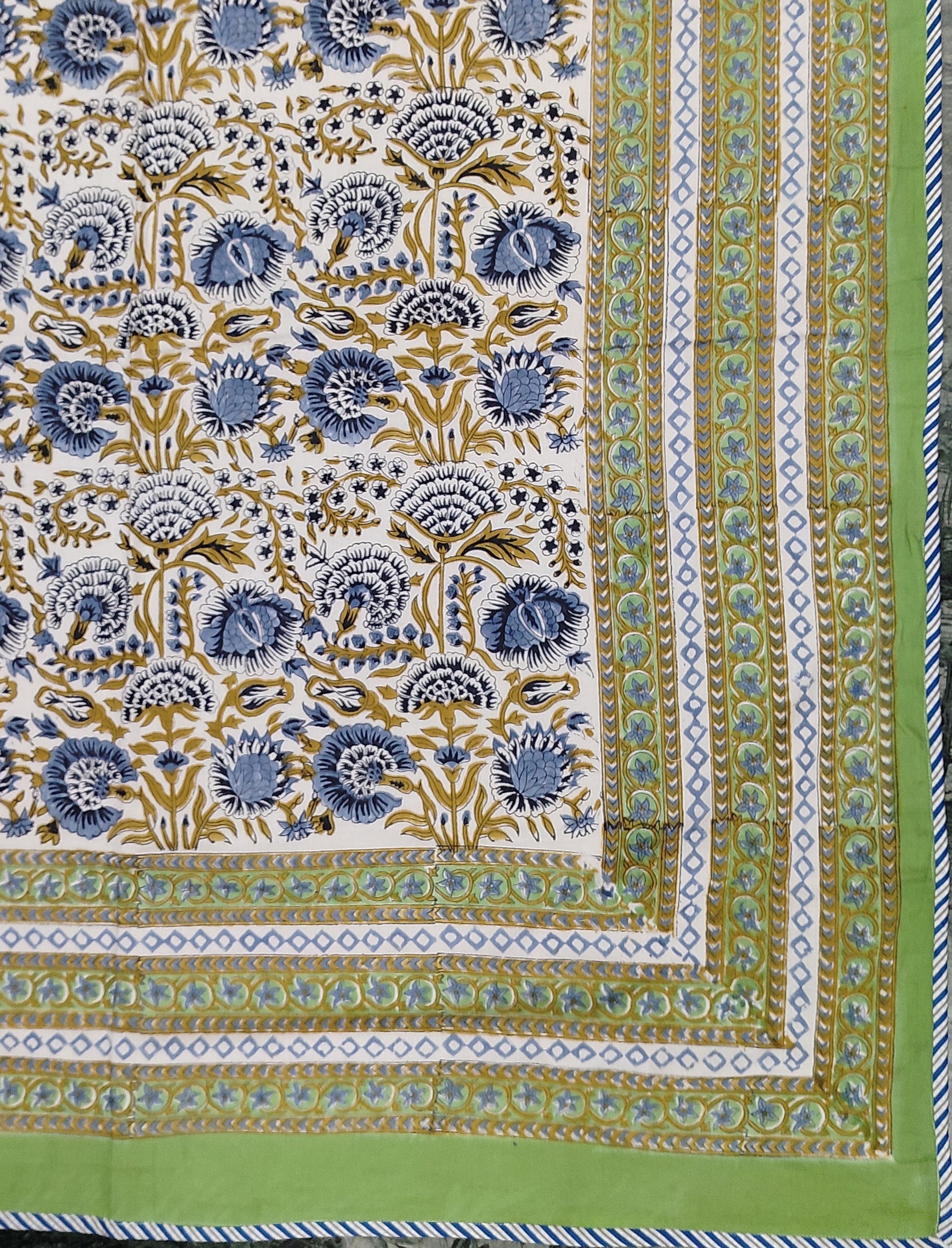 Hand Block Printed Cotton Double Dohar