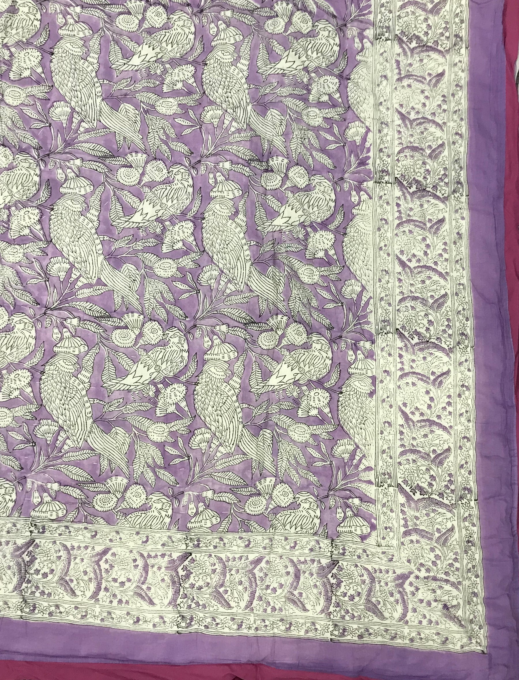 Hand Block Printed Cotton Double Quilt