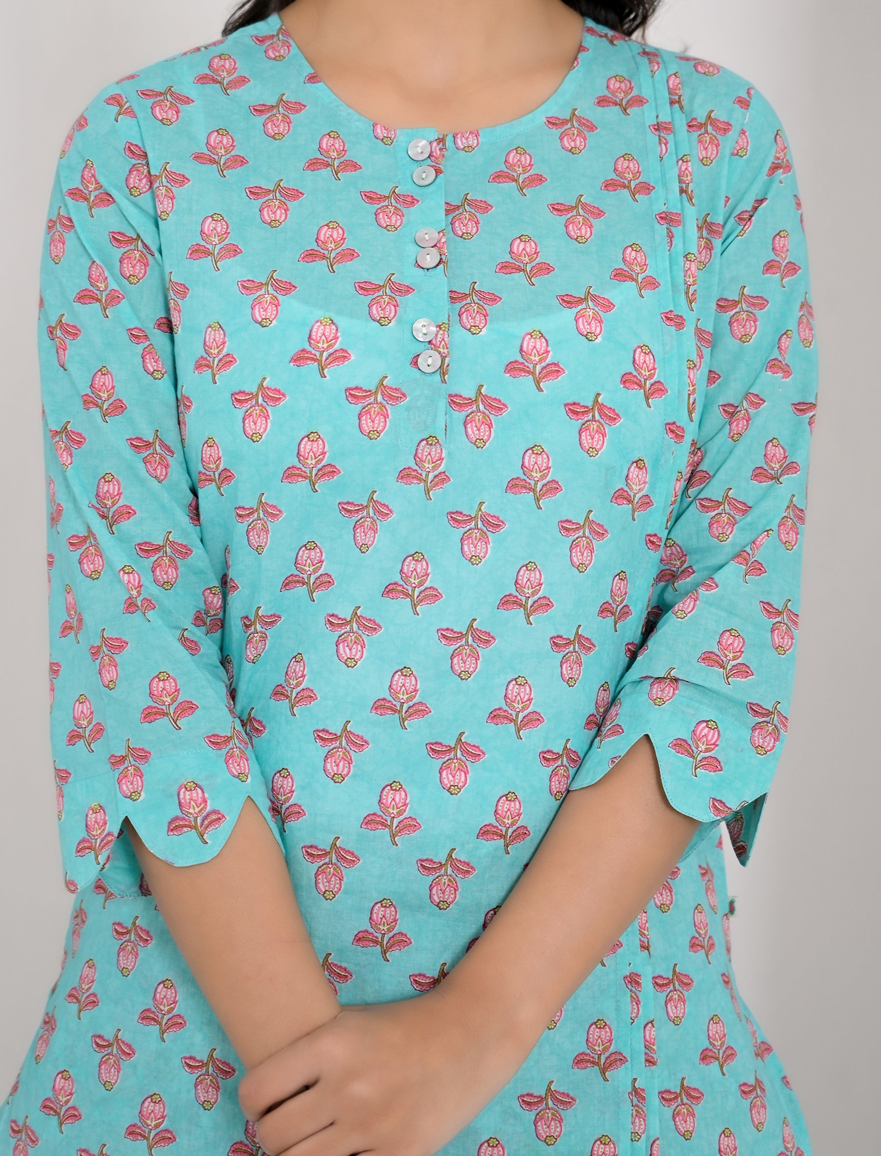 Firozi Butti Printed Cotton Co-Ord Set
