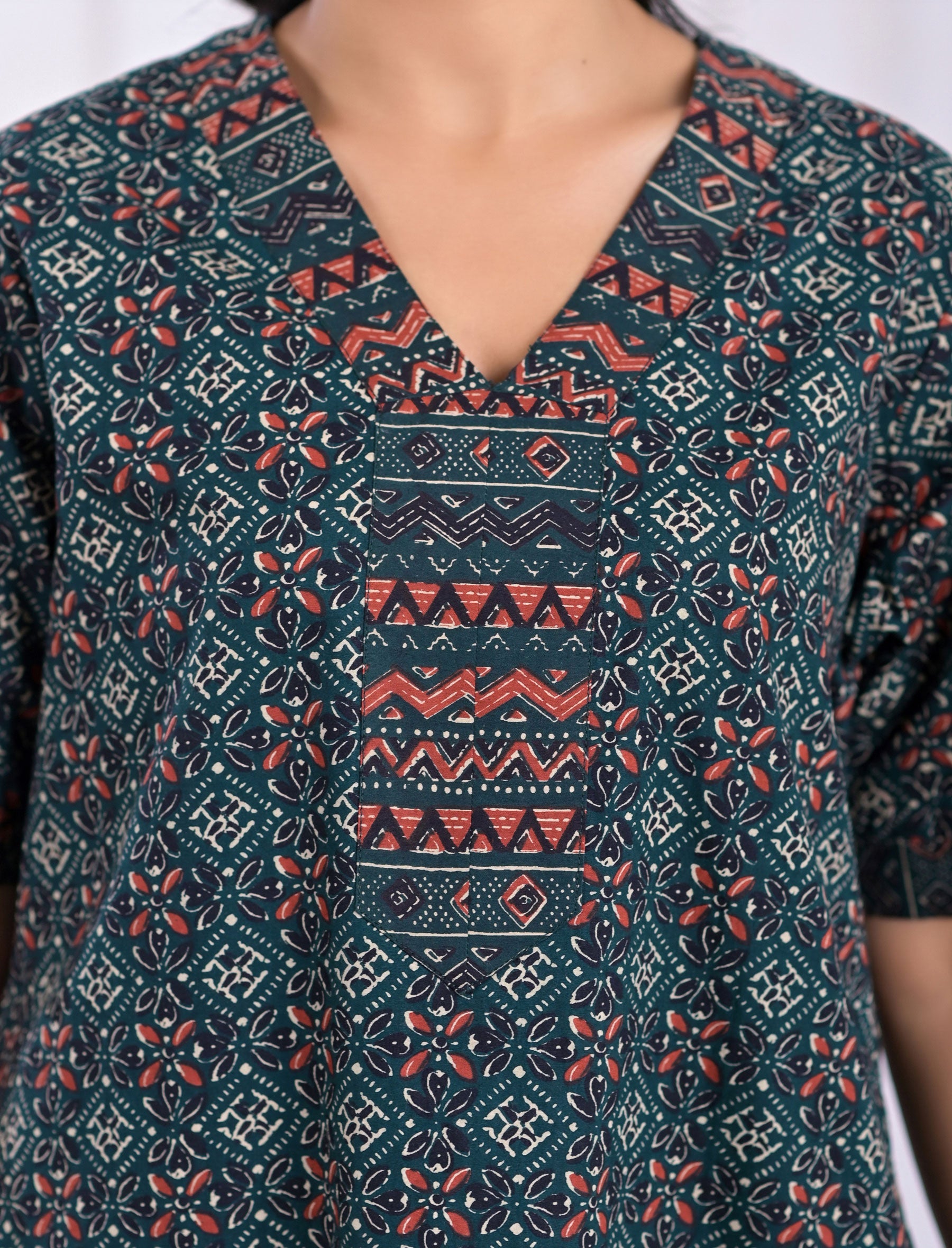 Sea Green Cotton Comfortable Night Gown