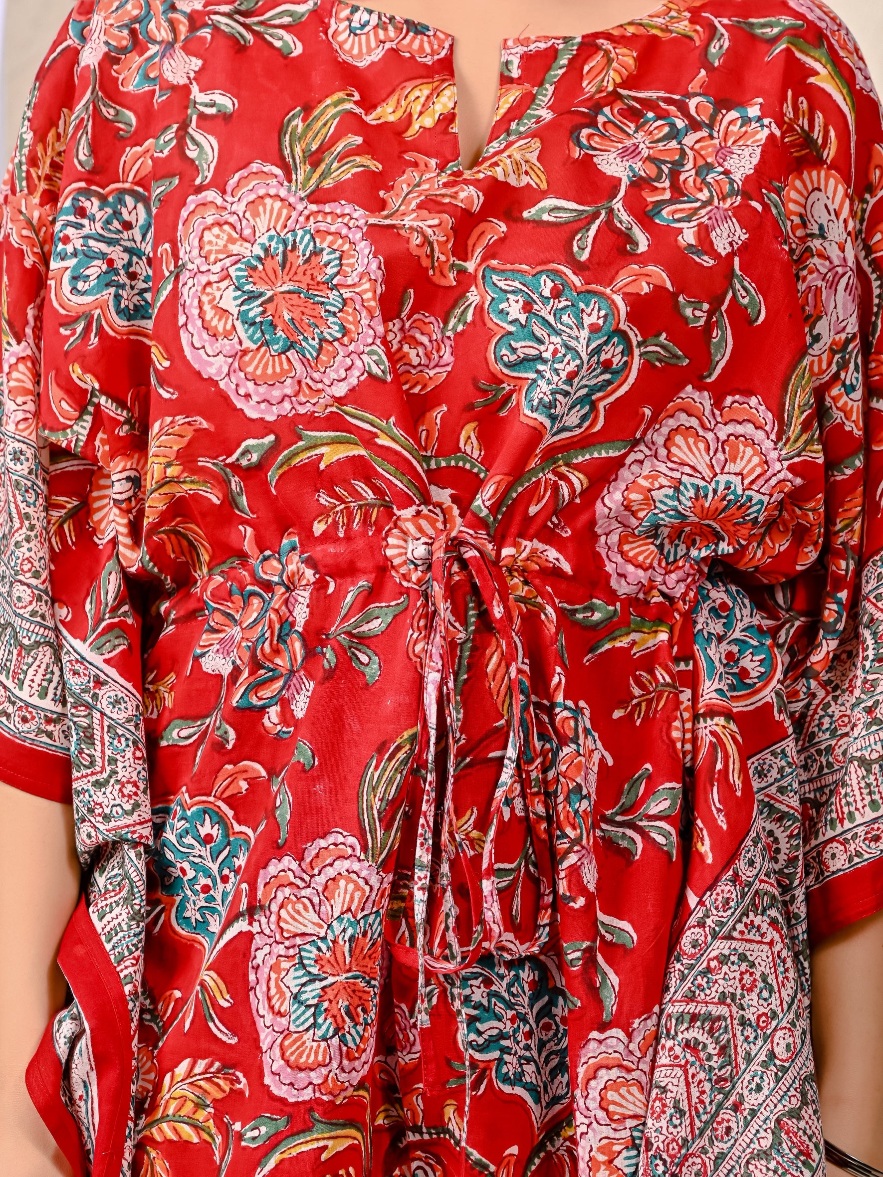 Hand Block Printed Cotton Kaftan
