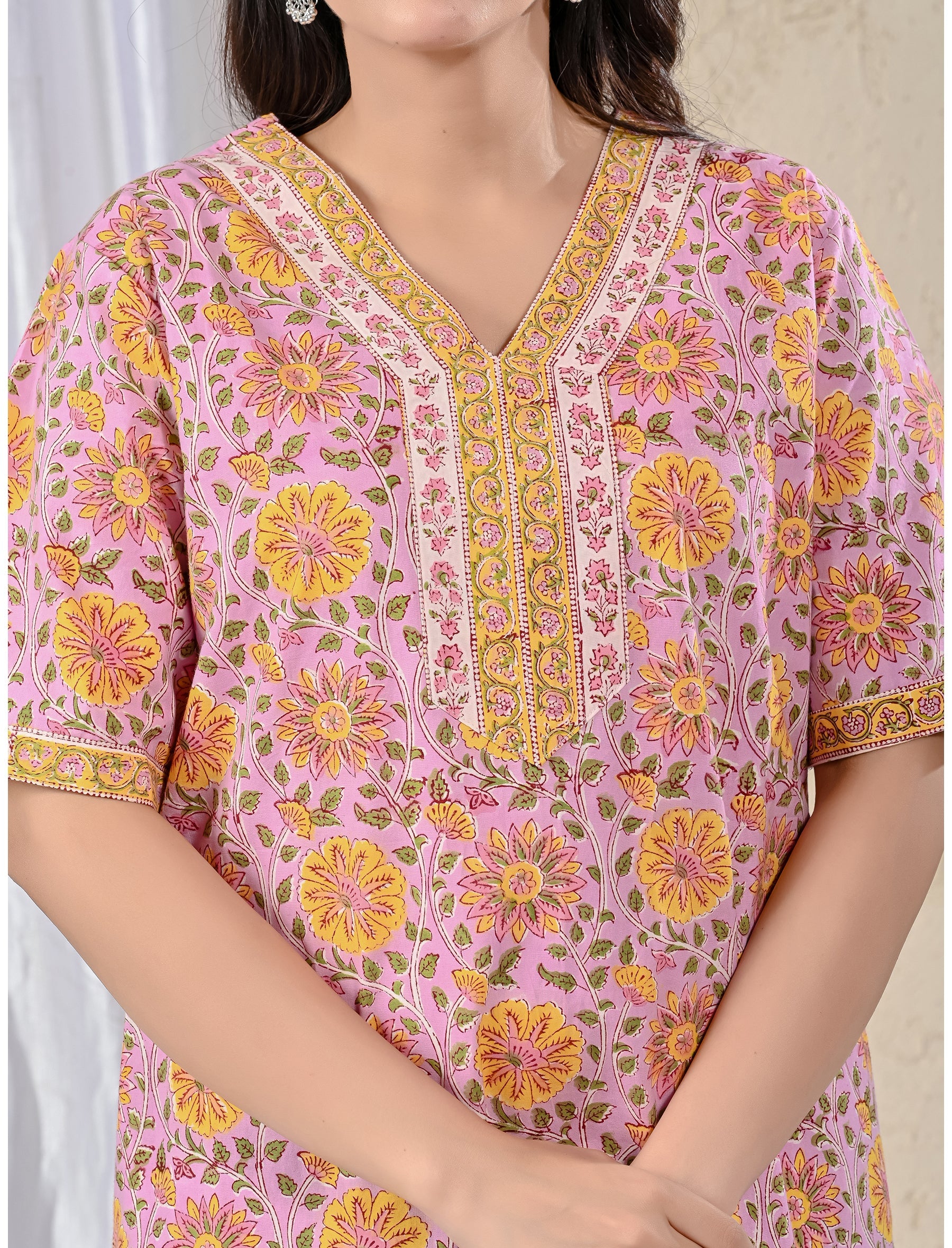 Pink Cotton Comfortable Night Gown