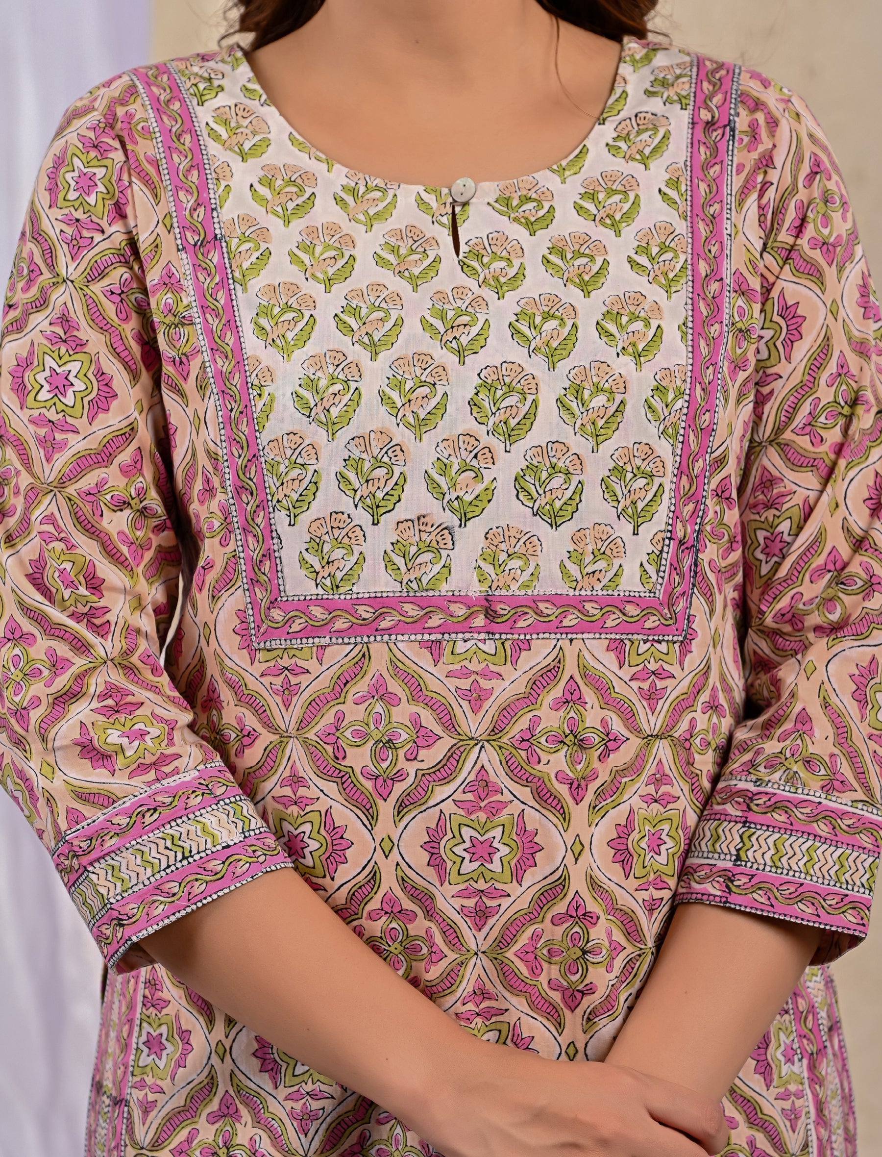 Pastel Butti Cotton Printed Top