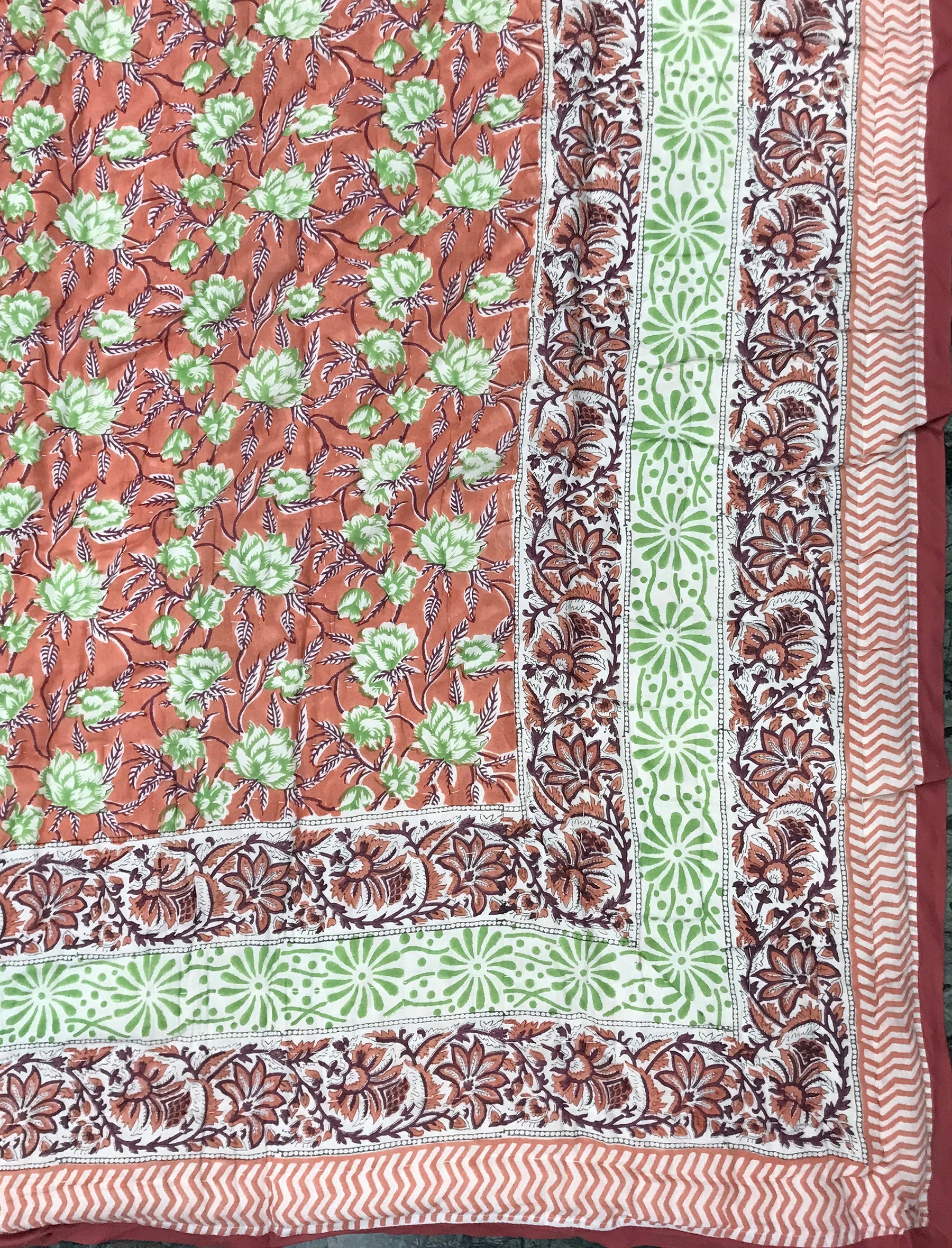 Hand Block Printed Cotton Double Quilt