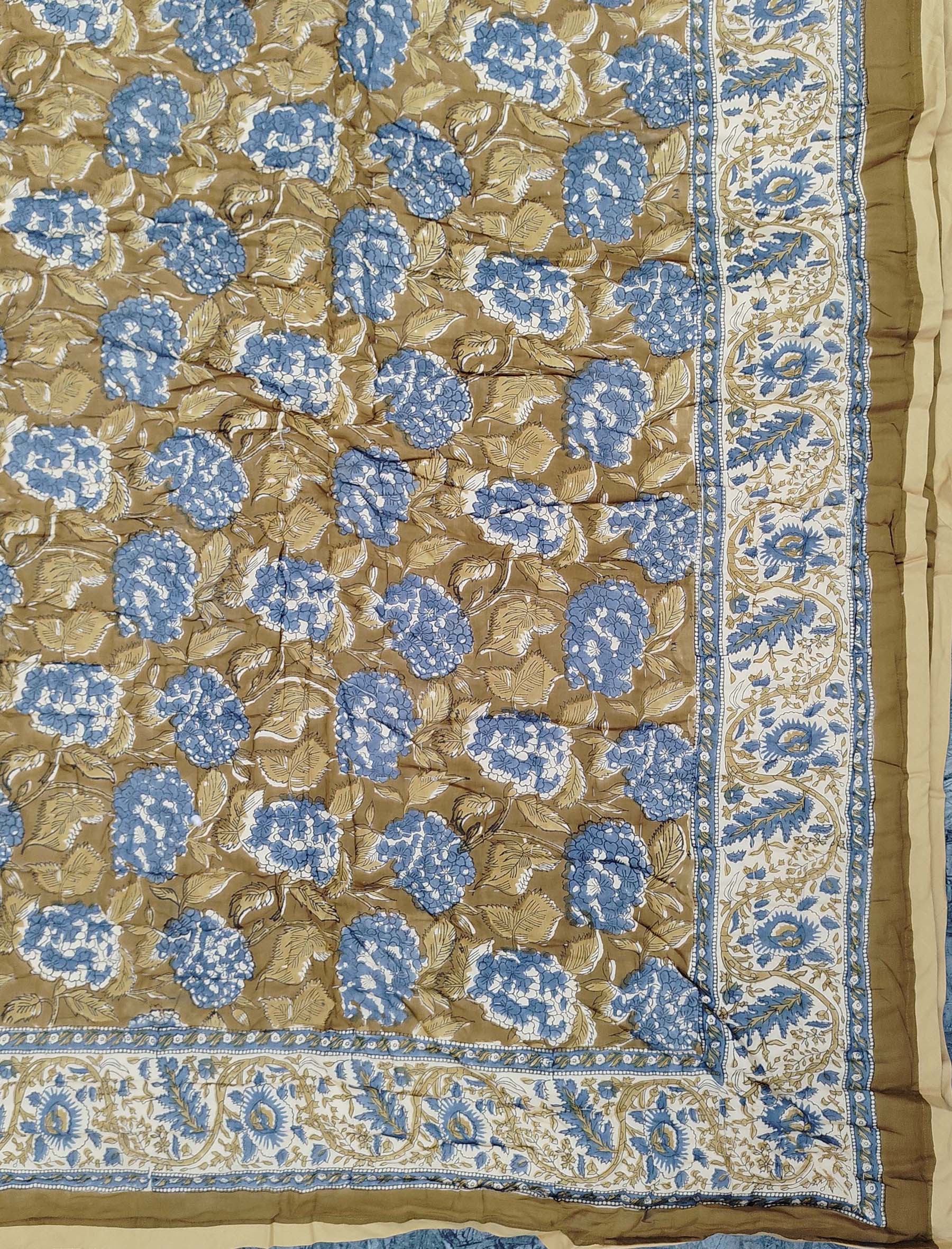 Hand Block Printed Cotton Double Quilt