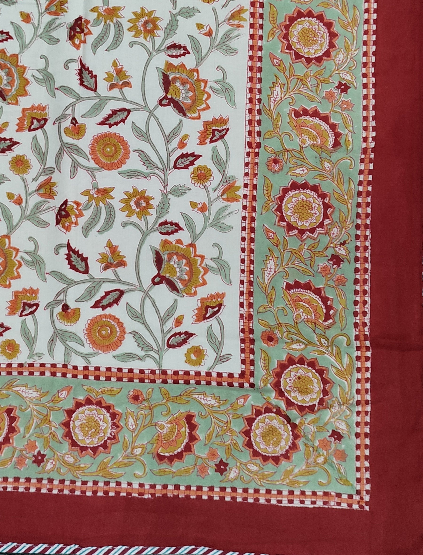Hand Block Printed Cotton Single Dohar