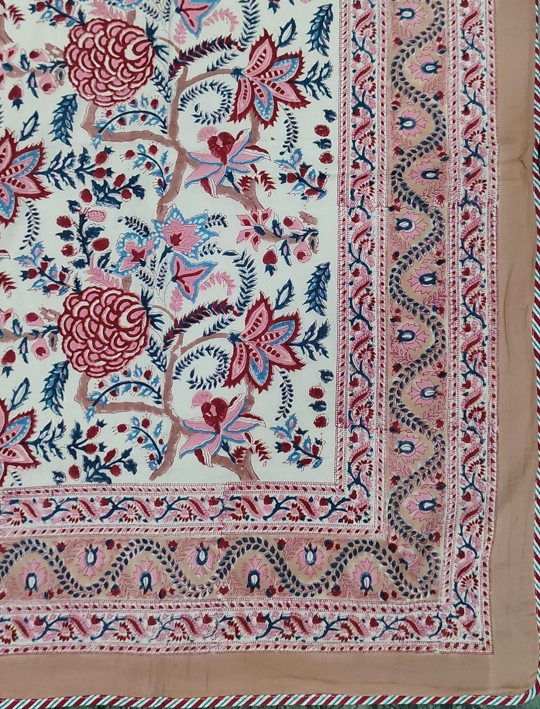 Hand Block Printed Cotton Single Dohar