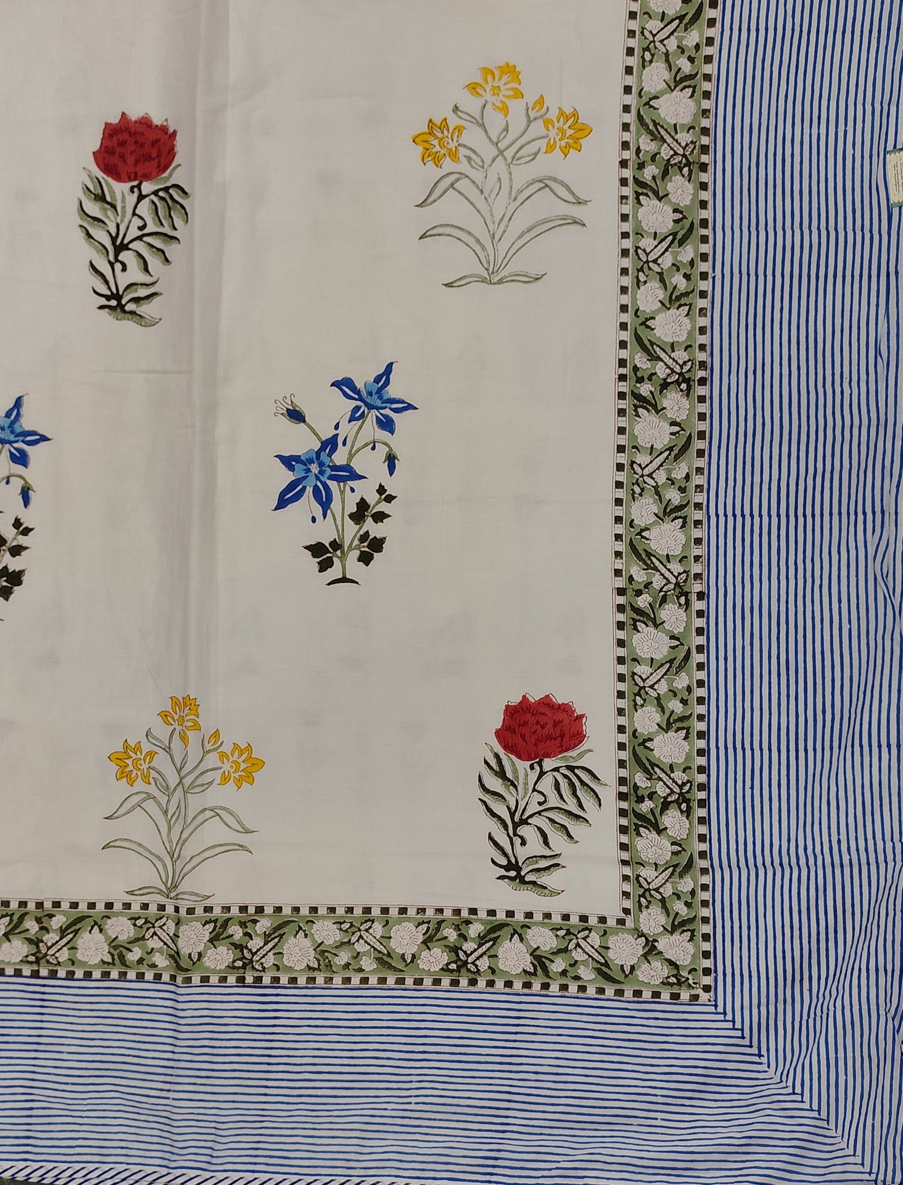Hand Block Printed Cotton Single Dohar