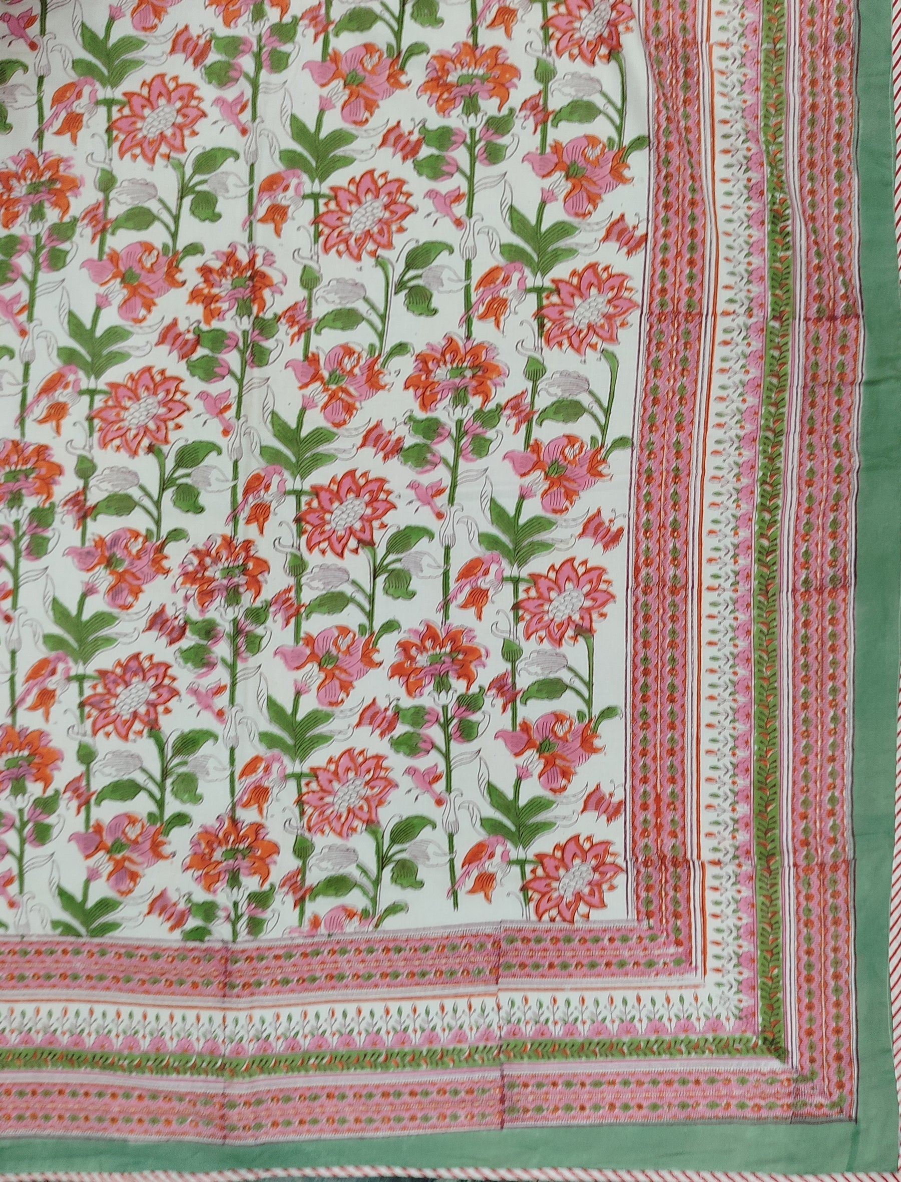Hand Block Printed Cotton Double Dohar