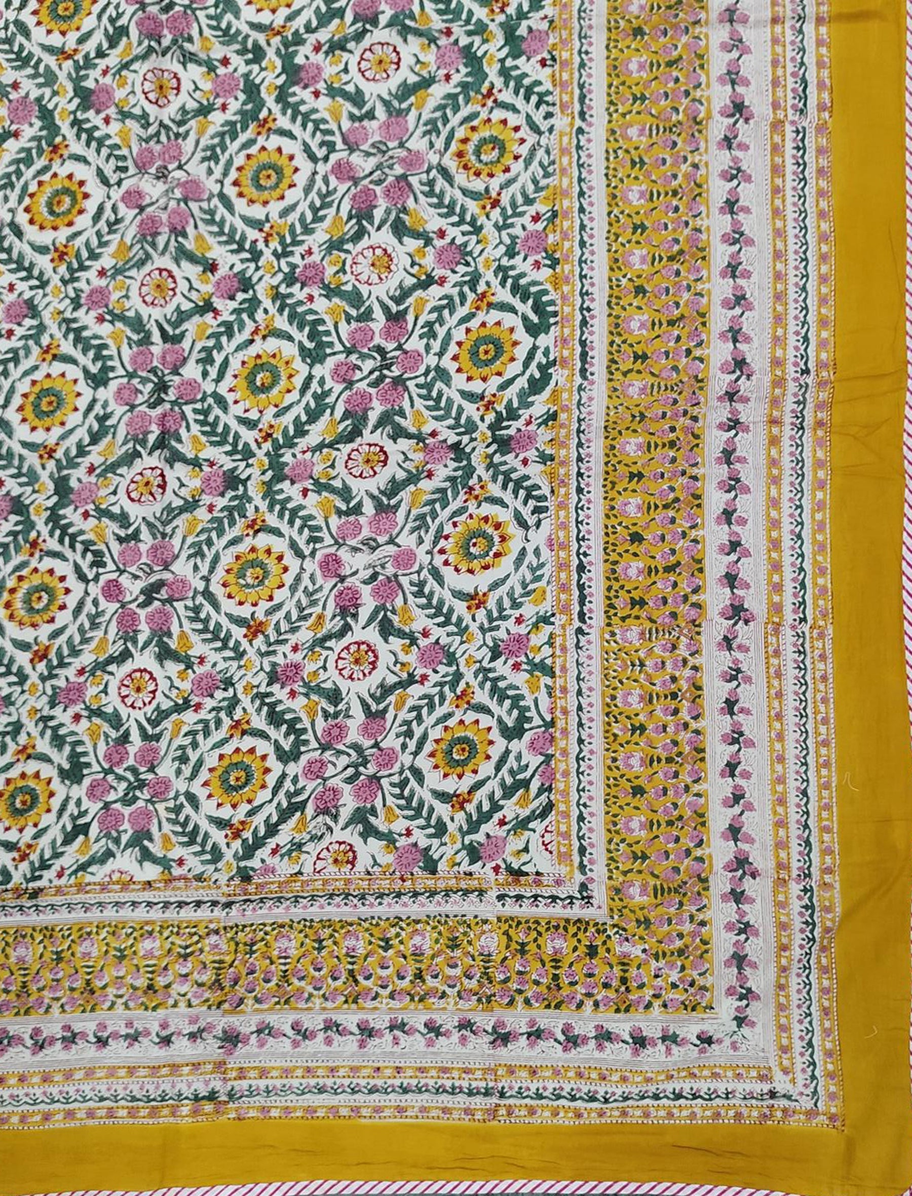 Hand Block Printed Cotton Double Dohar