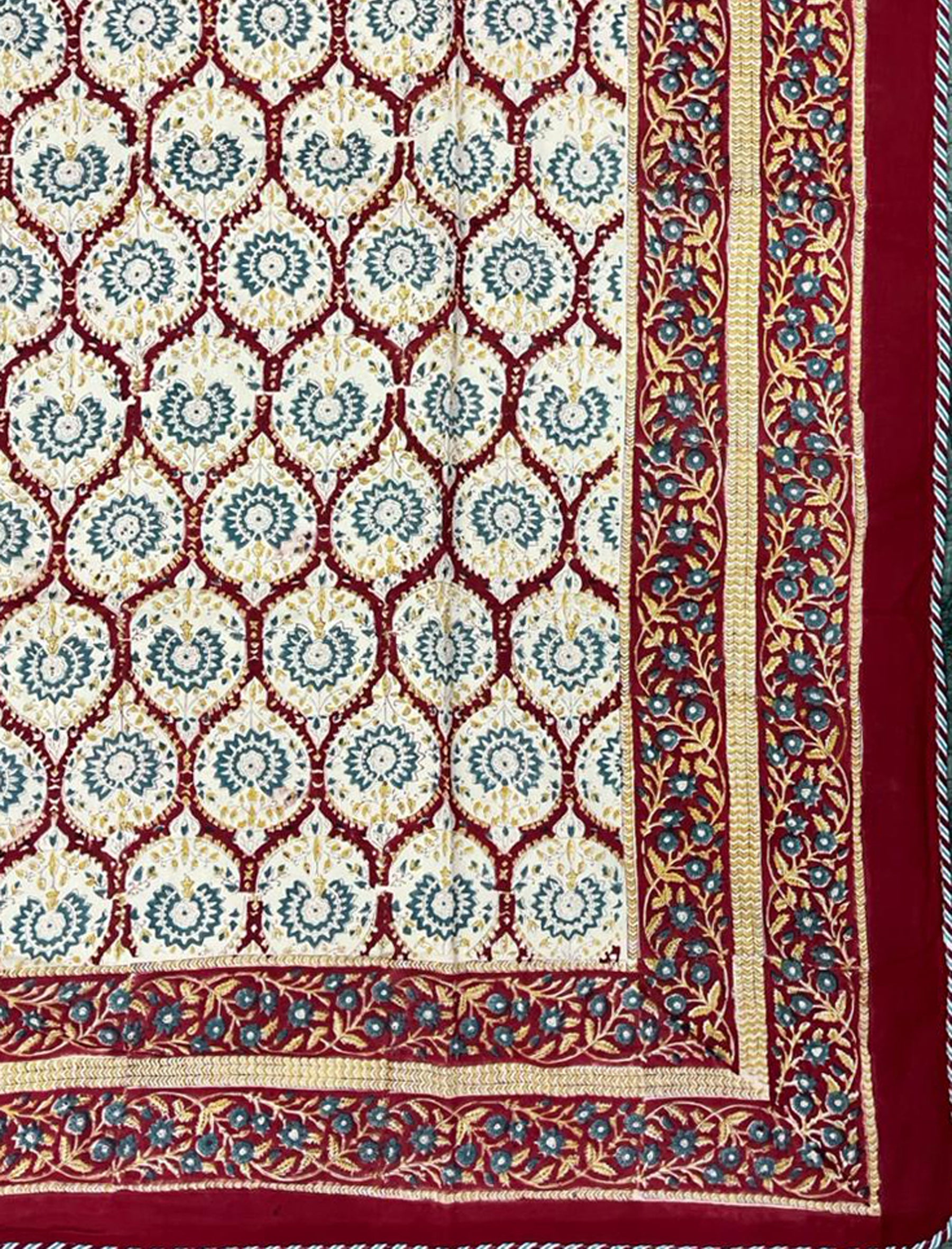 Hand Block Printed Cotton Single Dohar