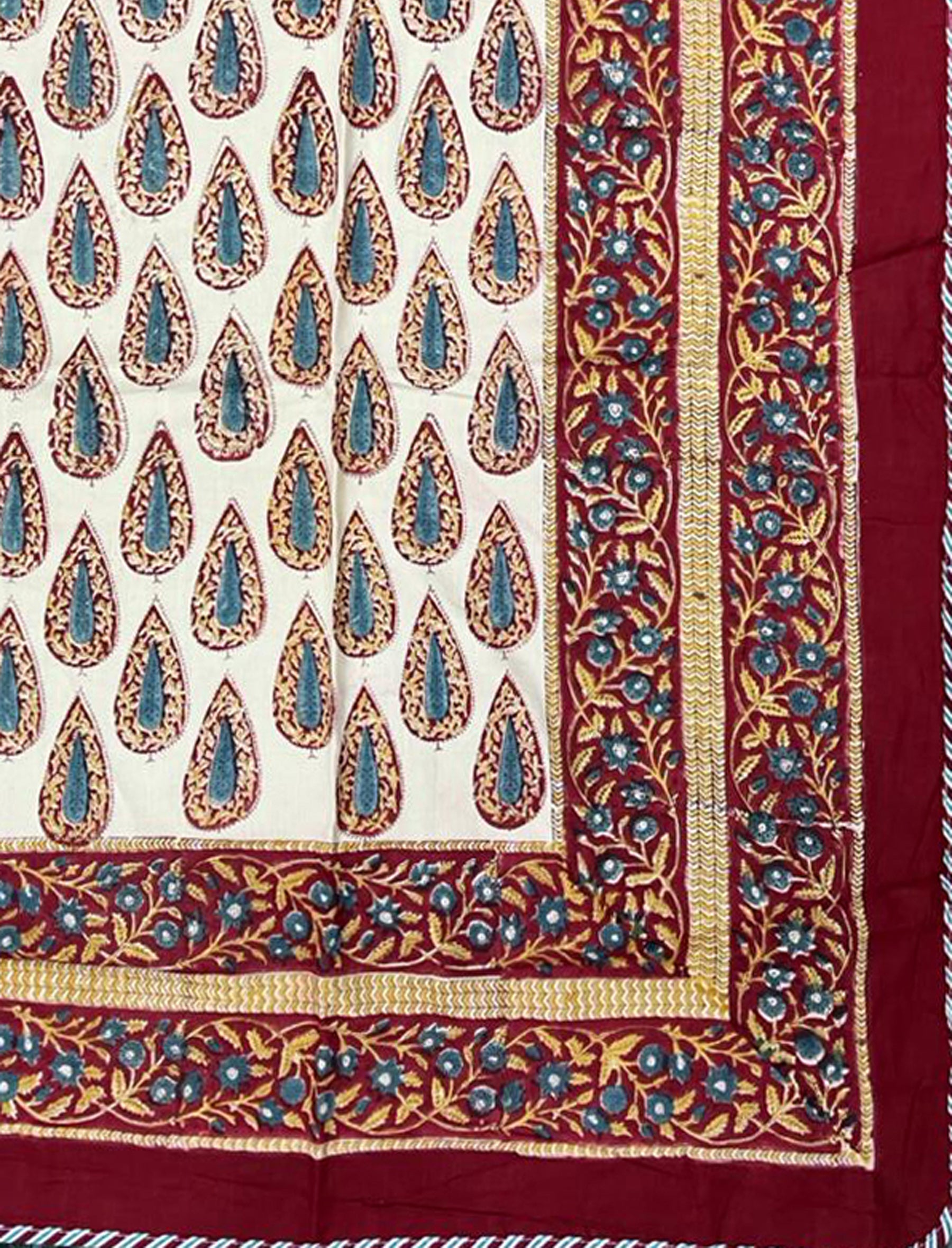 Hand Block Printed Cotton Single Dohar