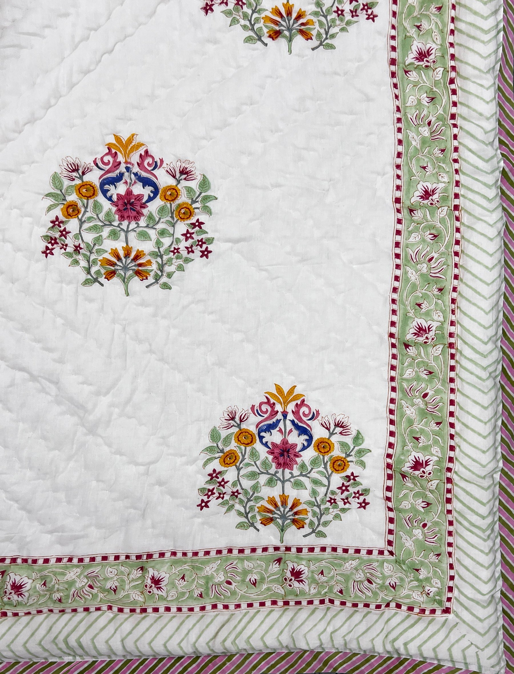 Hand Block Printed Cotton Quilt