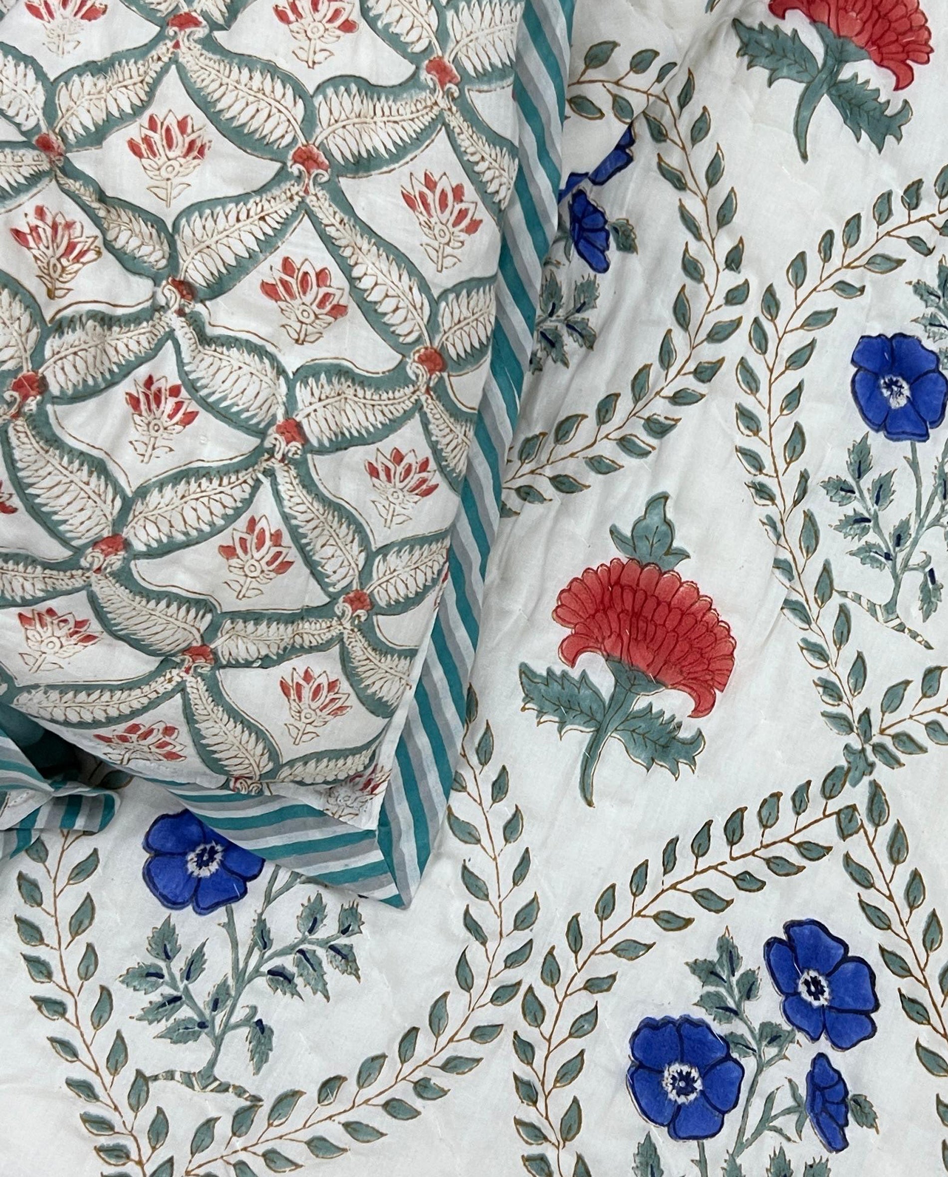 Hand Block Printed Cotton Quilt